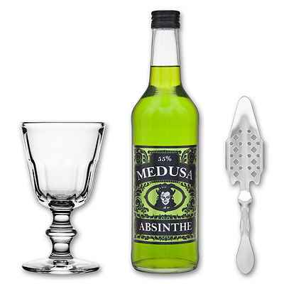 Medusa Absinthe Green + 1x Absinth Glas Perigord + 1x Absinth Löffel Losanges 41