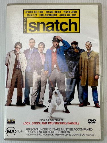 Snatch DVD Brad Pitt Vinnie Jones R4 PAL MA15+ 2004 - Picture 4 of 12