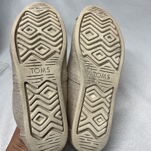 TOMS Shoes Womens 6 Rose Gold Glitter Glimmer Classic Slip-On Casual Comfort - Picture 6 of 6