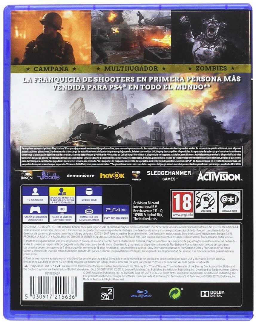 CALL OF DUTY WW2 PS4 Works Great With PS5 $16.00 - PicClick AU