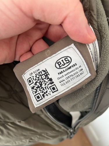 Parajumpers Warm Up Elliot Jacket Men's Large Khaki Polyamide Down | Repaired - Picture 15 of 21