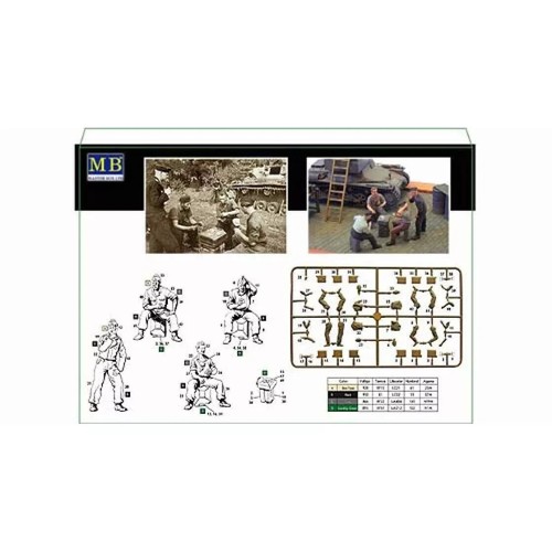 Master Box 3525 'Skatspieler' German Tankmen Military 1/35 Scale Model Kit WWII - Picture 6 of 6