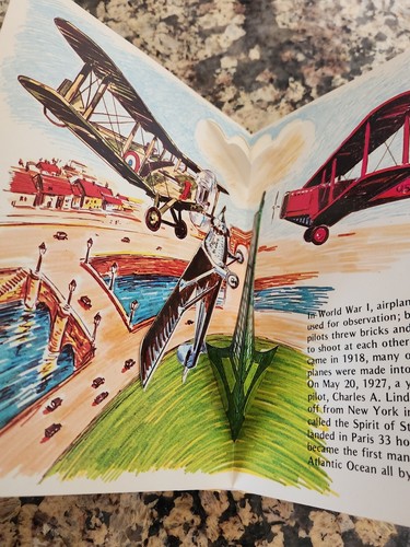 The Story of Flight Action Fun Pop Up, Philip Mann, Norman Nodel, Vintage Book - Picture 12 of 15