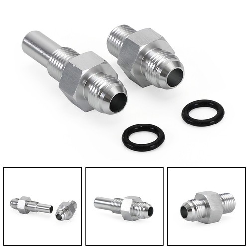 Transmission Cooler Line Adapter Fitting 6AN Flare Front +Rear Port for GM 4L80E - Picture 2 of 10
