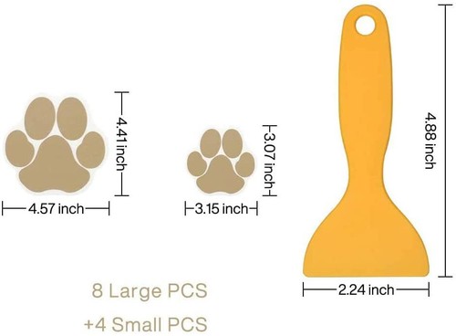 12 PCS Bathtub Anti-Slip Dog Paw Footprint Stickers with 1 Scraper, Non-Slip ... - Picture 6 of 6