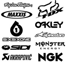 10 X Motocross Mx Racing Sticker Kit - Plastics Graphics Sponsors Vinyl Decals