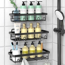 Shower Caddy 3 Pack Organizer Adhesive No Drilling Traceless Shelves Rustproof S