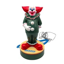 Vtg Bozo the Clown Telemania Phone Telephone in Original Box Most Famous Clown