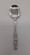Vintage Yeoman Plate EPNS Childs Silver Plated Baby Spoon w/Bear Made in England