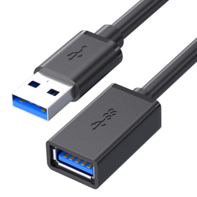 Kurzes USB 3.0 Verlängerungskabel Adapter 30cm 5Gbps Typ A Stecker auf Buchse