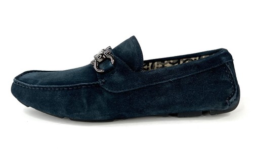 Conductores de gamuza Salvatore Ferragamo Paris 20 azul marino talla EE. UU. 7 - EU 41 - Imagen 8 de 9