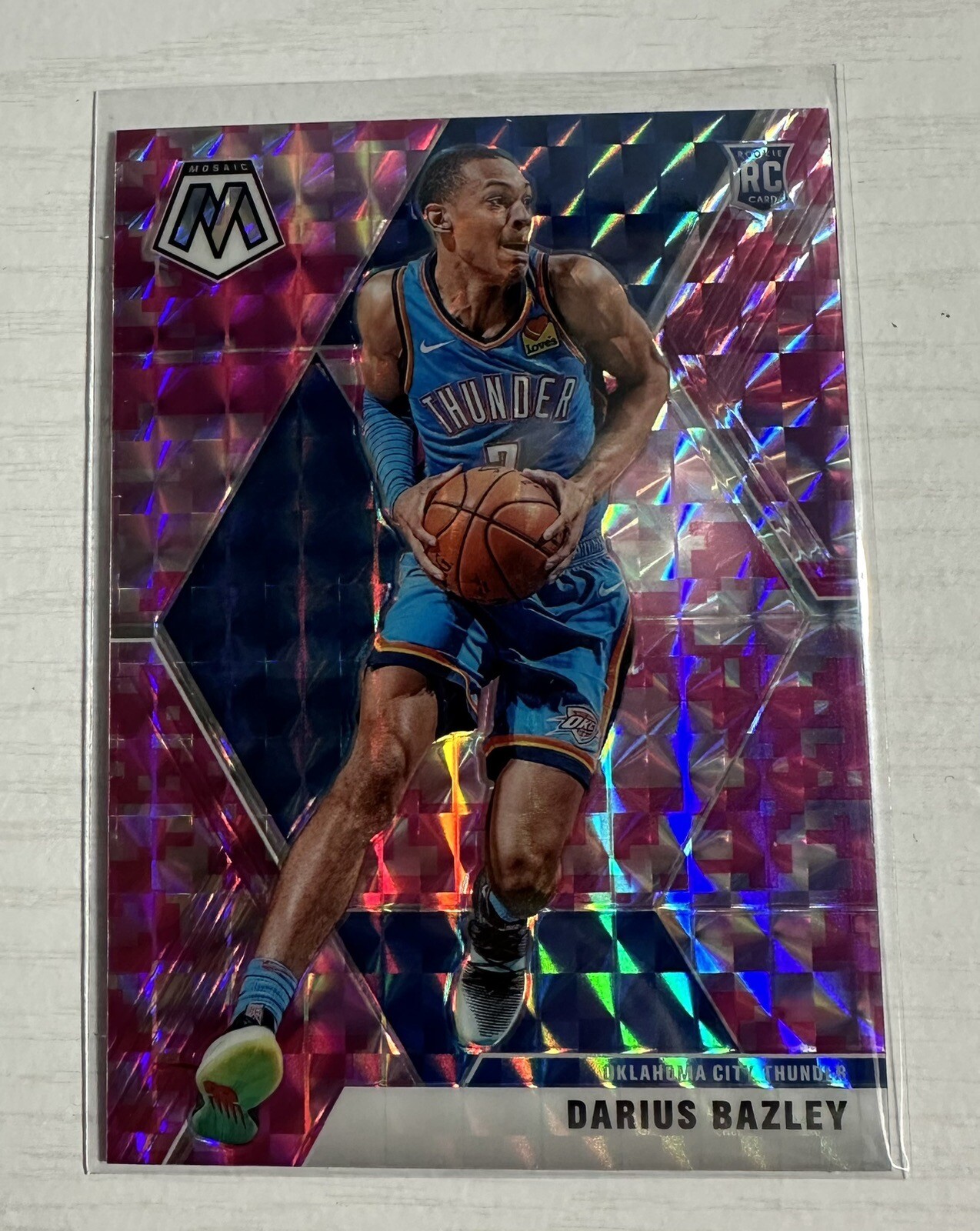 2019-20 Panini Mosaic Darius Bazley #227 Pink Camo Rookie RC Card Thunders
