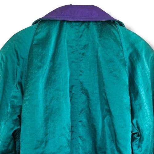Skea 80s 90s Ski Jacket Womens Size 8 Vintage Nylon Colorful Turquoise Purple - Picture 9 of 14