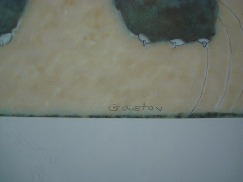 Whimsical Original Dog by "Gaston" Drawing Done in Pencil Marker and Oil Stick - Picture 10 of 12