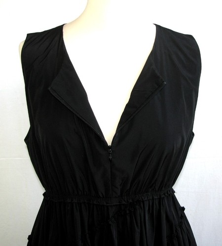 Indies - Langes Kleid Asymmetrisch & Große Schwarz Größe 1=36 - wie Neu - Picture 5 of 8