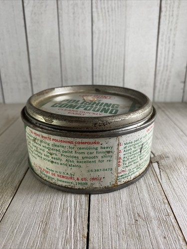 VINTAGE DUPONT WEISSE POLIERMASSE FAST LEERER INHALT VERFESTIGT GEBRAUCHT - Bild 2 von 4