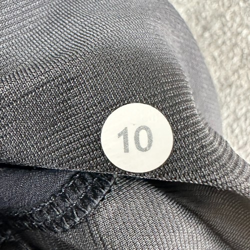 Lululemon Pants Women 10 Black Studio Baggy Striped Drawstring Flare Lightweight - Picture 6 of 7