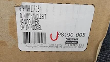 USED Kwikset Vancouver Inactive Dummy One Piece Exterior Handleset 819VNHLIP-15