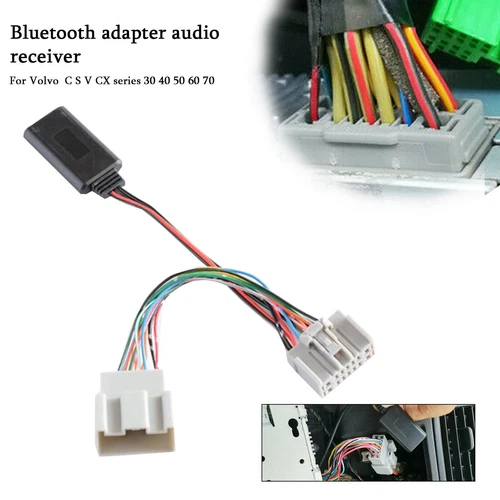 Cavo Adattatore Aux Bluetooth Auto per Volvo C70 S40 S60 S70 S80 V40 V50 V70 XC70 - Foto 8 di 9