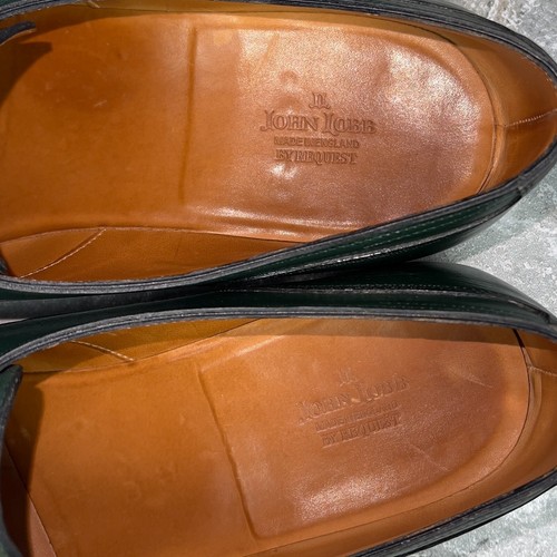 John Lobb Monk Straps Dress Derby Green Leather 10E OS or 11 US or 44 EUR - Picture 8 of 10