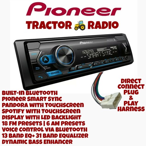Kioti Tractor Plug & Play Pioneer Radio AM FM Bluetooth NX RX DK CK Series Cab