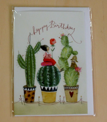 1x Kaktus Kakteen Glckwunsch Geburtstag Klappkarten Silke Leffler Happy  Birthda | eBay.de