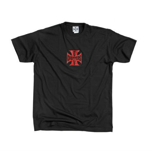 West Coast Choppers Original Cross T-Shirt In Black/Red Logo **BRAND NEW** - Picture 1 of 3