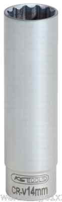 KS Tools 3/8'' Special Spark Plug Socket, Thin-Walled 14Mm 911.3991
