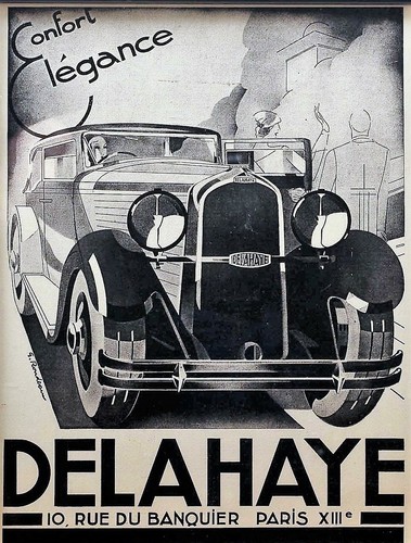 Original French Advertising Poster for the Delahaye Motor Vehicle - Foto 2 di 3