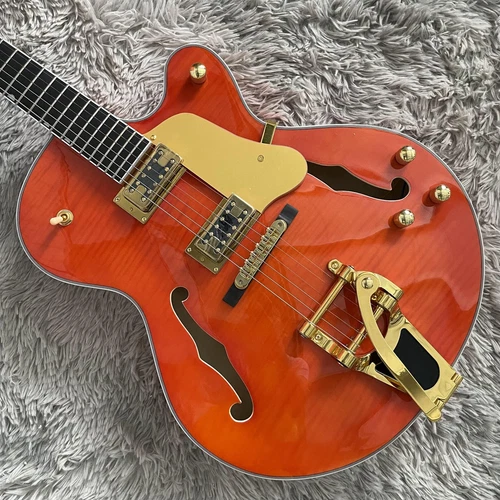 Bigsby 6 Strings L5 Maple Body HH Pickups Gold Hardware Set in