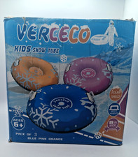 3 Pack Snow Tube Inflatable Sleds for Kids Snow Tubes for Sledding Heavy Duty 36