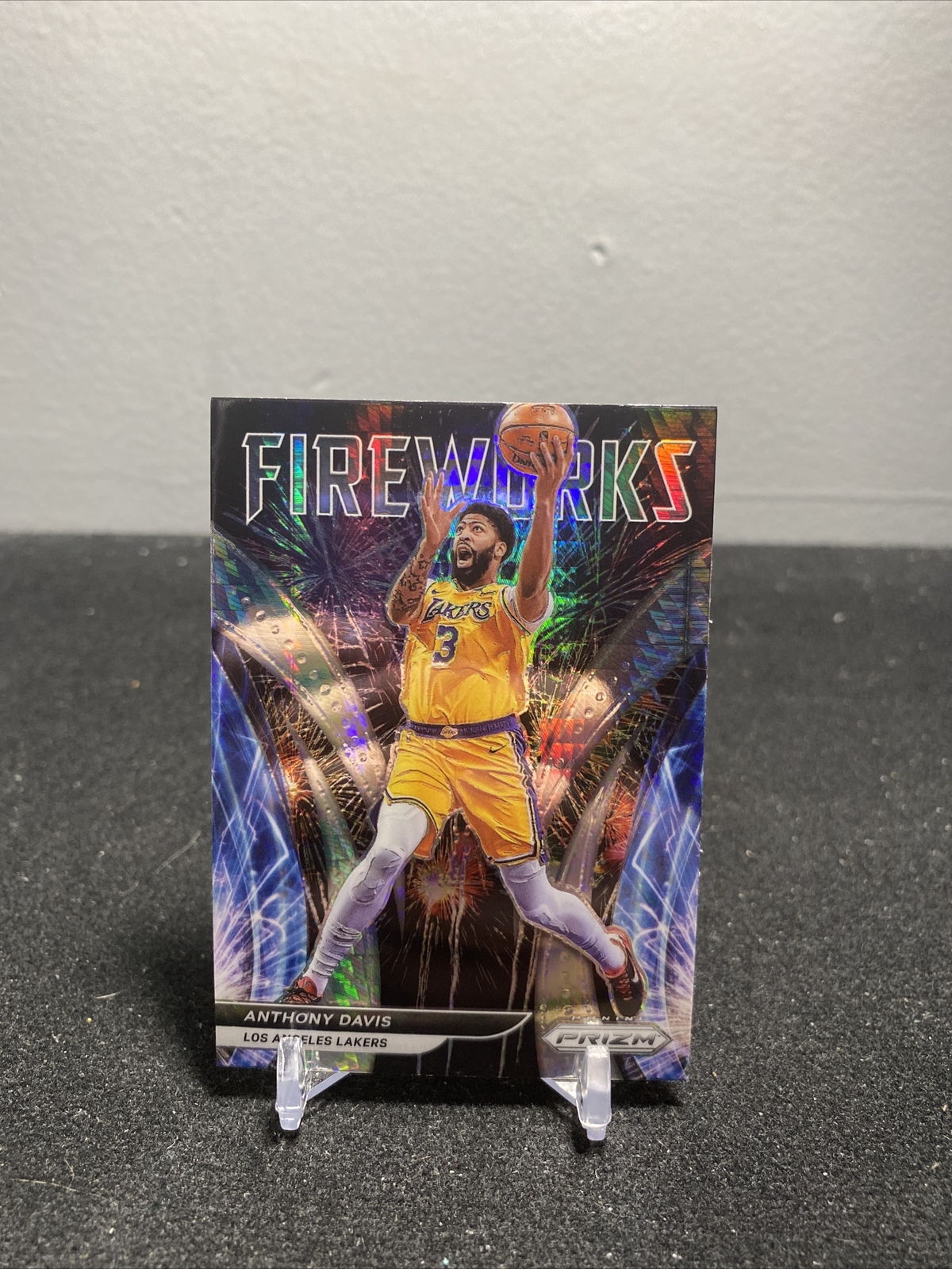 2021-22 Panini Prizm Fireworks Hyper Prizm Anthony Davis #16