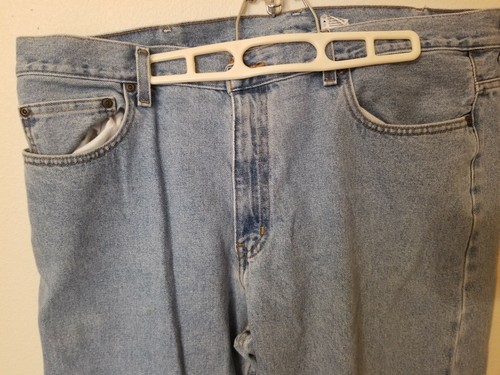 faded glory mens jeans 40X30 jeans 5 pockets 42W 30 inseam med wash great item - Picture 10 of 12