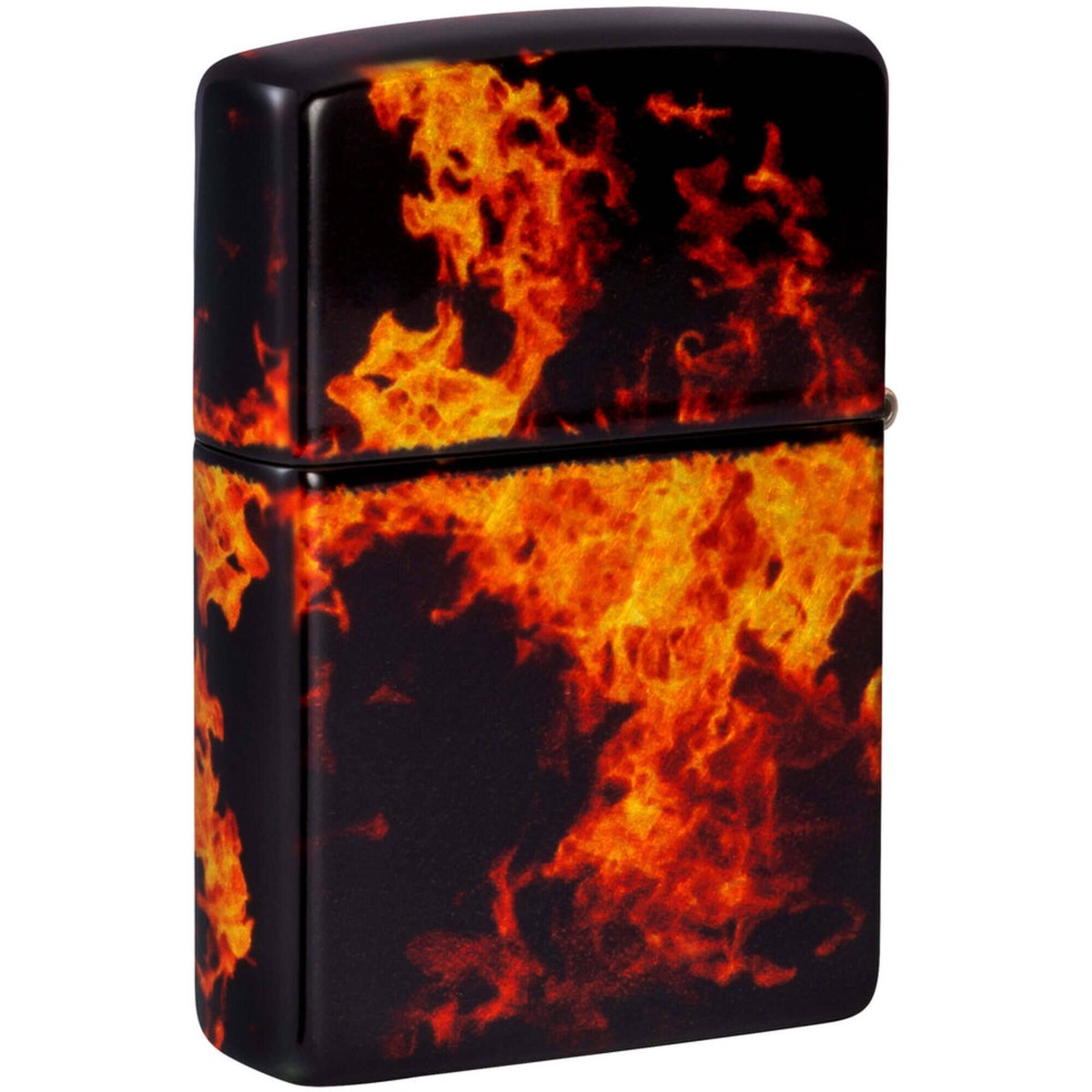 Zippo Windproof Pocket Lighter Fusion Inferno Design Tumbled Brass