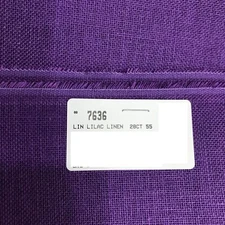 28 Count Lilac Danish linen cross stitch embroidery hand stitching Royal Purple