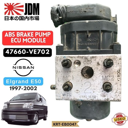 JDM Nissan Elgrand E50 1997-2002 ABS Brake Pump ECU Module 47660-VE702