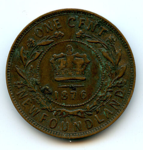 Canada Newfoundland Victoria 1 Cent 1876 H KM#1