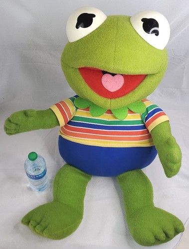 Hasbro Softies 30" Muppet Babies Baby Kermit Super Jumbo Plush 1986 Hasbro - Picture 2 of 10