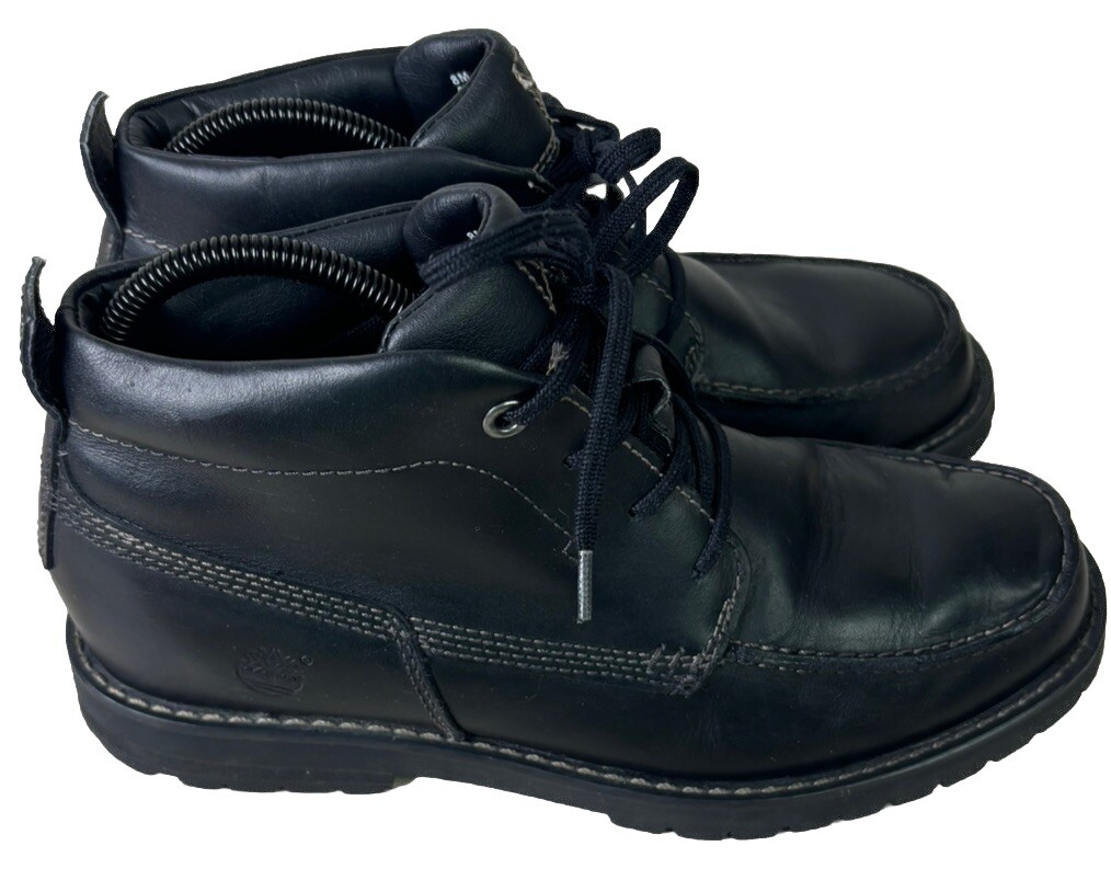 Timberland Baluster Mens Size 11.5 Chukka Boots Black Leather Rugged Moc Toe Timberland Baluster Mens Size 11.5 Chukka Boots Black  main image 3