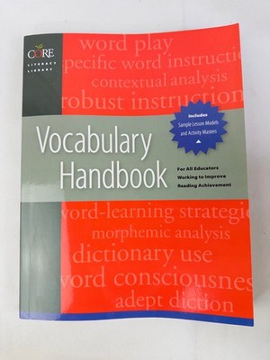 Vocabulary Handbook Linda Diamond Gutlohn CORE Literacy Teaching Paul H. Brookes