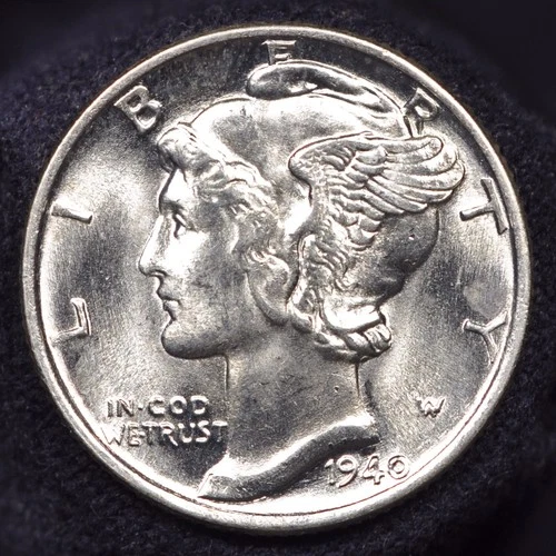 1940-P Mercury Dime -- Lustrous GEM BU