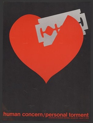 Photo:Berkeley CA 1970 Human Concern Personal Torment Art Museum Poster