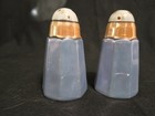 Vintage Japan Blue Peach Lusterware Hand Painted Salt and Pepper Shakers 3.25" — photo 7