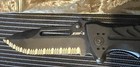 Ontario Company Folding Knife XM-2 Full Serrated Blade Black New Unused — photo 2