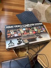 1980 Atari CX2600a Video Computer System Woodgrain UNTESTED With Box manual