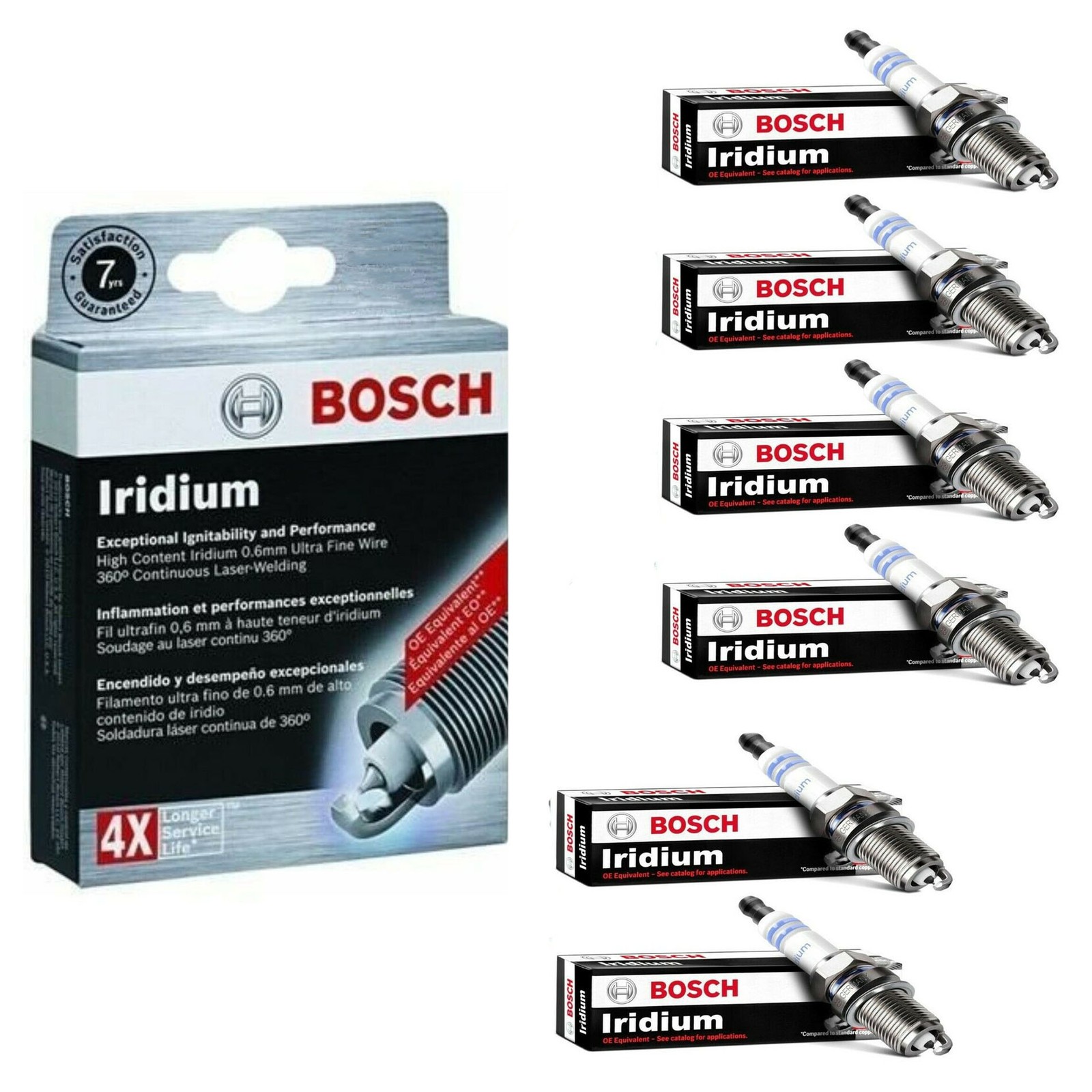 Bosch Iridium Spark Plug 6PCS For Acura MDX Chrysler 200 300 Honda Odyssey