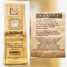 KIRBY MICRON MAGIC FILTRATION VACUUM BAGS. USE WITH KIRBY G4  G5. 6 BAGS