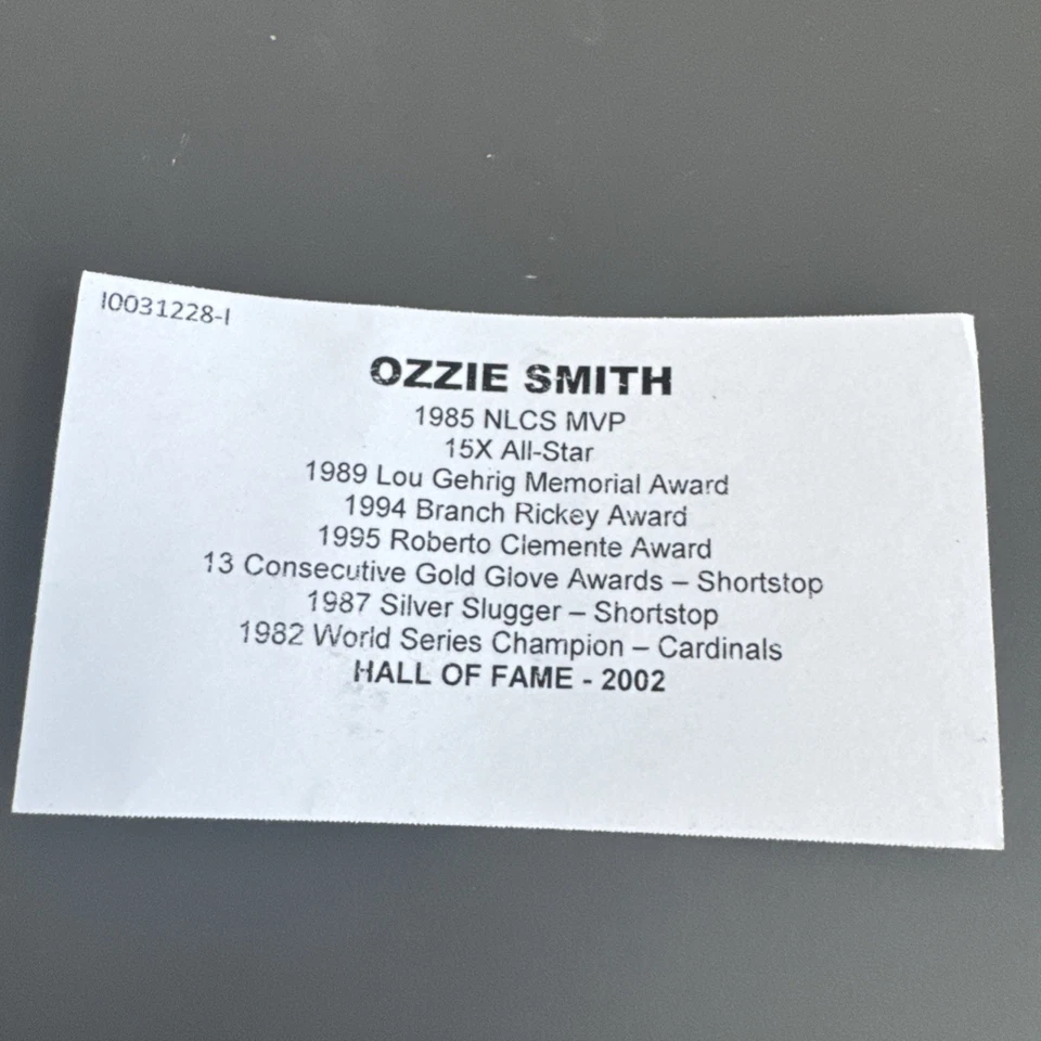 Ozzie Smith Signed Auto St. Louis Cardinals Baseball HOF 02 COA Autograph - Image 2 of 4