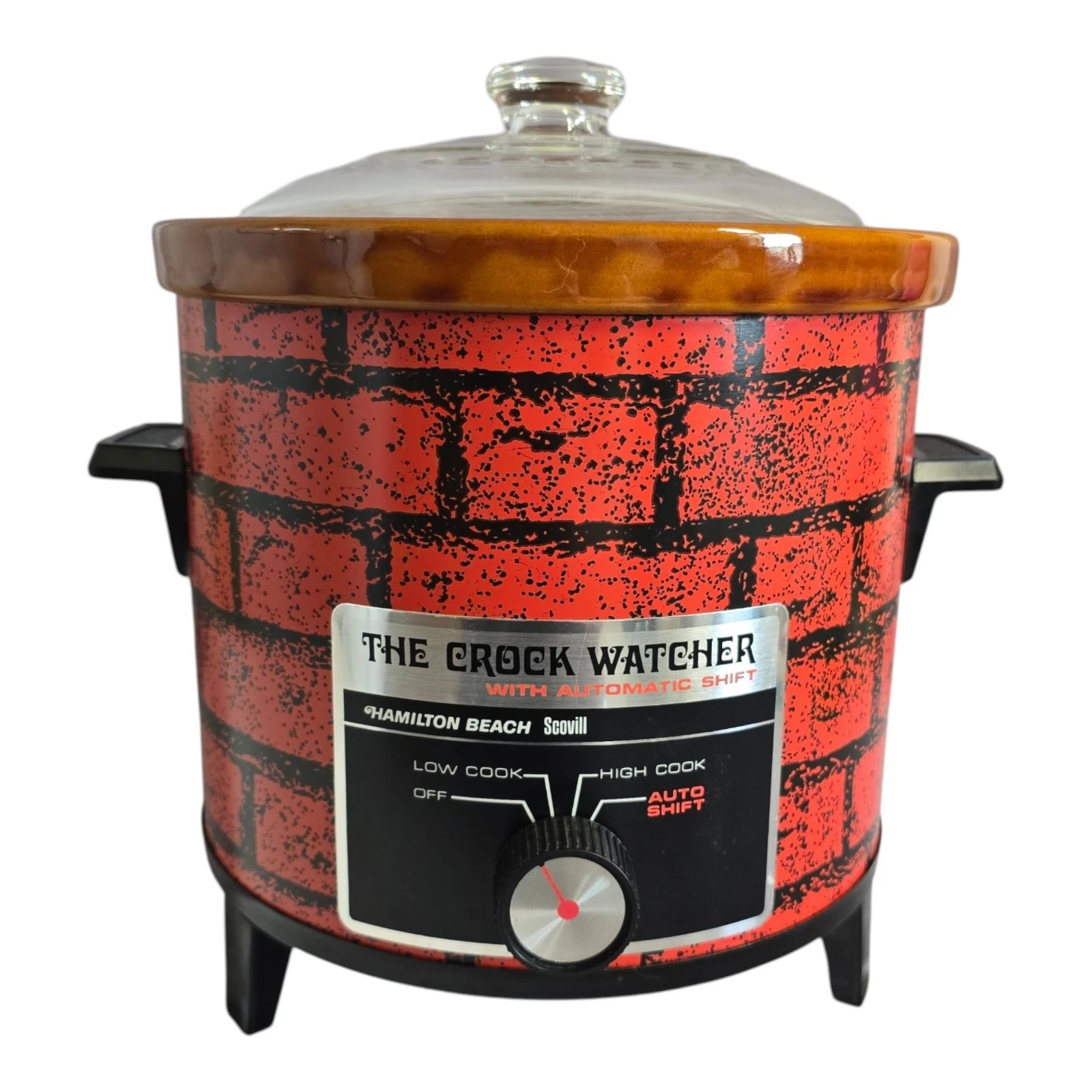 Vintage Hamilton Beach Scovill Crock Watcher 4QT Slow Cooker Brick Wall TESTED!