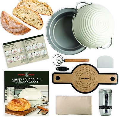 Nordic Ware Simply Sourdough  Complete Bread Baking Kit BAKING PAN INCLUDED, Dua